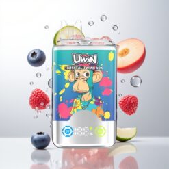 Uwin Crystal Twins 40000 Puffs Dual Flavor Mesh Coil Blueberry On Ice Summer Peach Ice Wholesale Australia