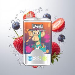Uwin Crystal Twins 40000 Puffs Dual Flavor Strawberry Raspberry Cherry Mr Blue Wholesale Australia