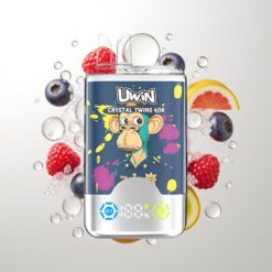 Uwin Crystal Twins 40000 Puffs Rechargeable Type-C Kiwi Passion Fruit Guava Blueberry Raspberry Wholesale Australia