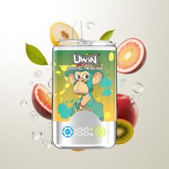 Uwin Crystal Twins 40000 Puffs Rechargeable Type-C Kiwi Passion Fruit Guava Two Apple Wholesale Australia