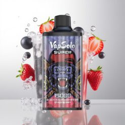 Vapsolo Super 15000 Puffs 40ml E-Liquid Black Ice Dragonfruit Strawberry Wholesale Australia