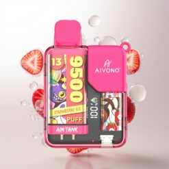 Aivono Aim Tank 9500 Puffs 18ml Strawberry Ice Wholesale Australia